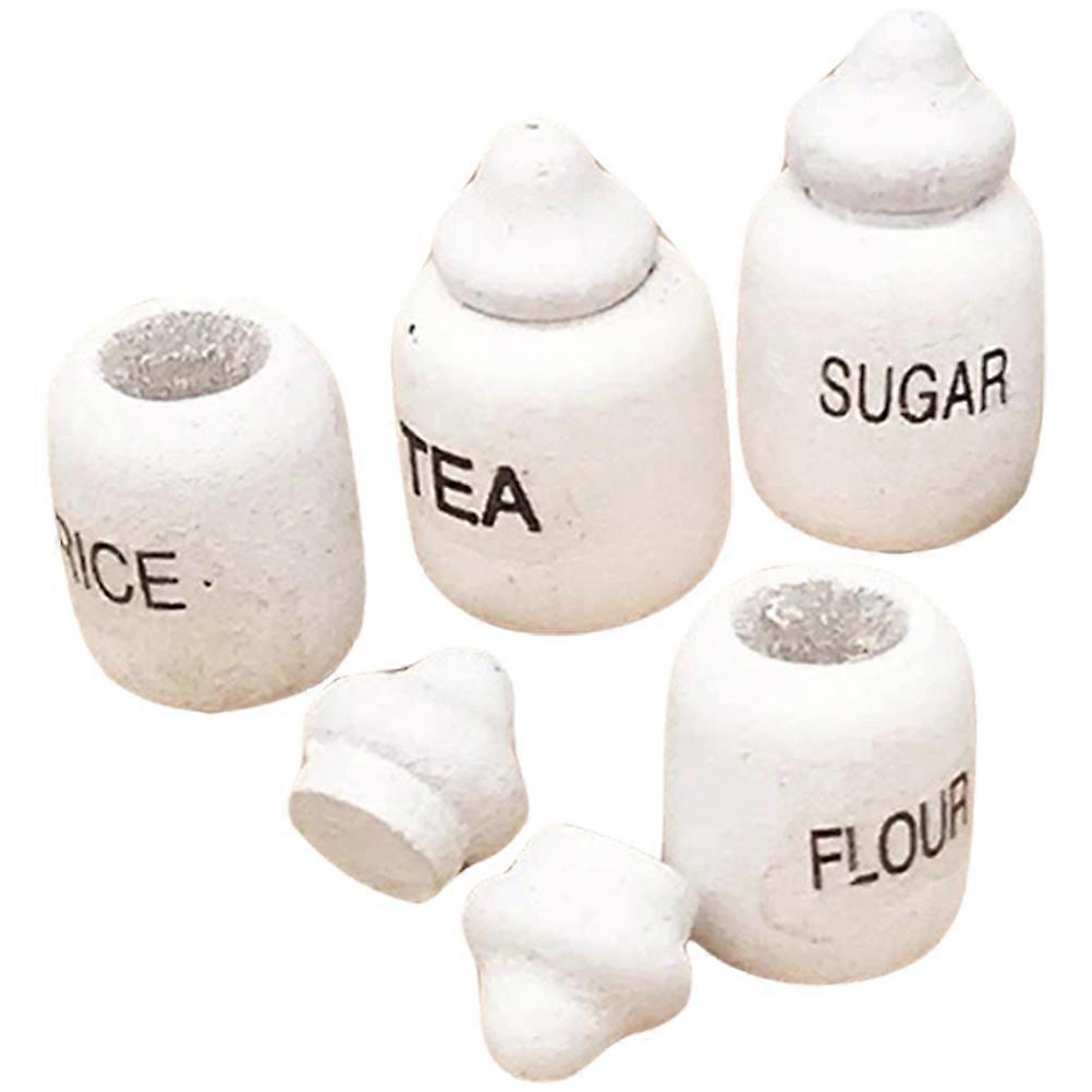 4Pcs Mini Food Pot Desktop Mini Food Pot Ornamental Food Pot Model Funny Mini Food Pot