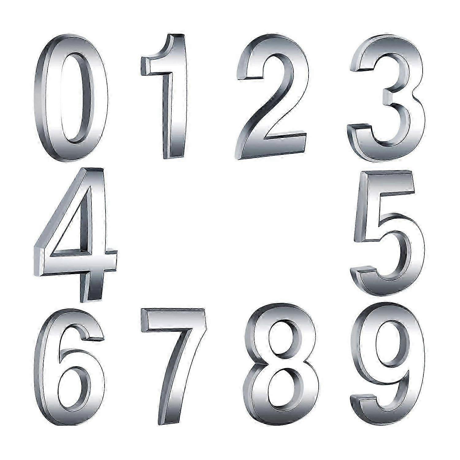 10 Pieces Self-Adhesive Door House Numbers Mailbox Numbers Street Address Numbers for Residence and Mailbox Signs, 0 to 9