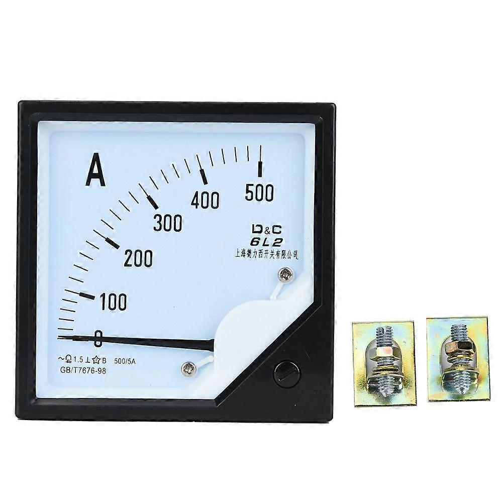 Square Panel Ammeter Gauge 500A Class 1.5 Accuracy Current Test Meters Detectors