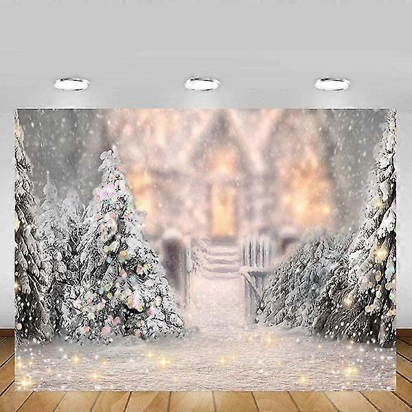 Christmas Tree and Snowflake Photo Backdrop - 120*80cm