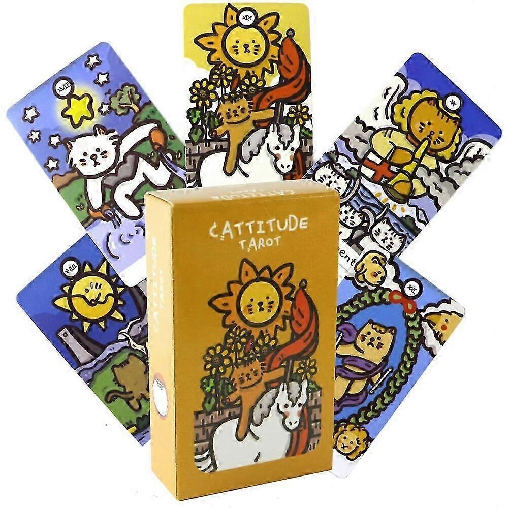Cat Tarot Cards Deck Beginner Friendly - Tarot Card Game