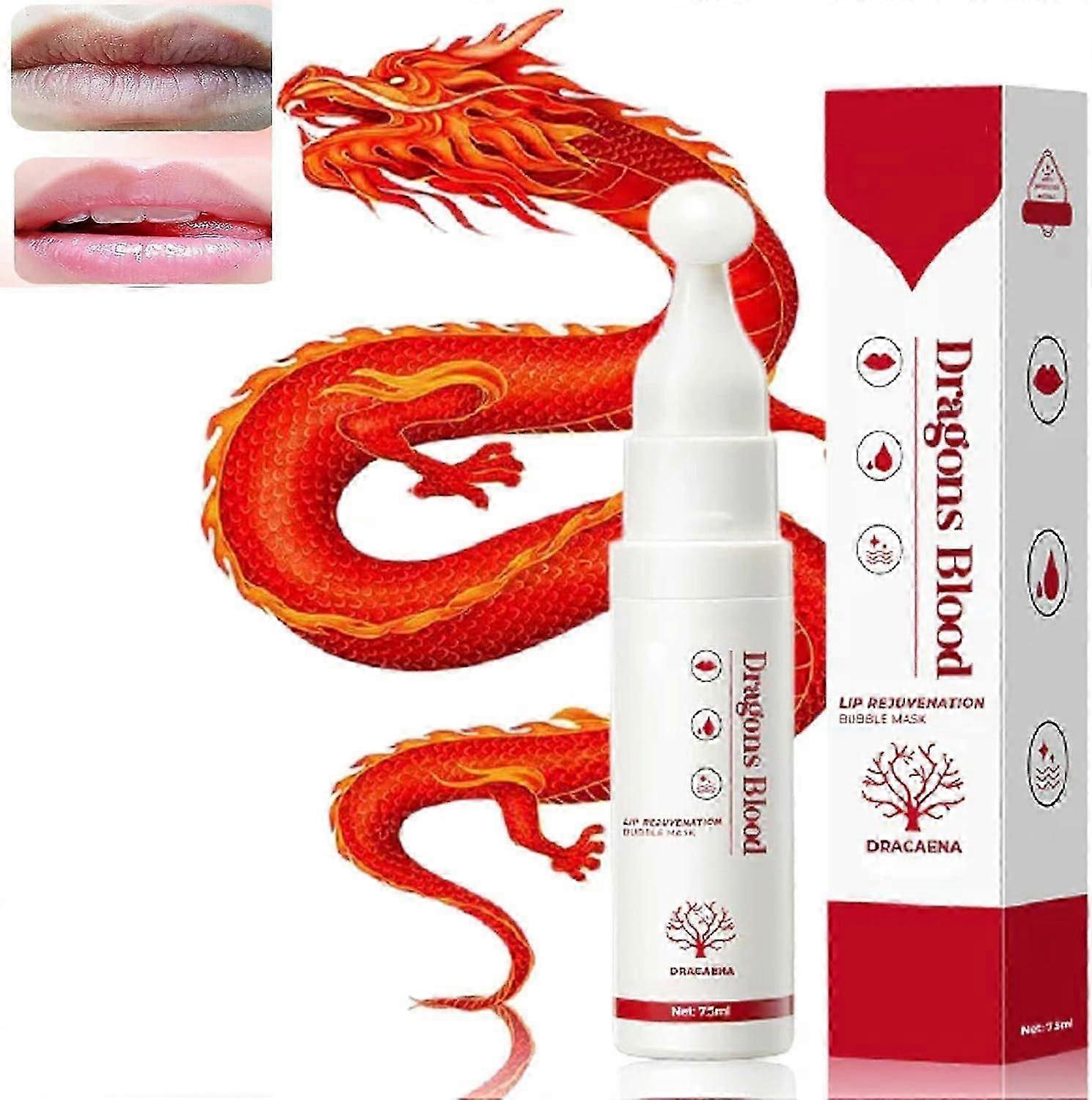 ドラゴンズブラッドリップリジュビネーションバブルマスク、ドラゴンズブラッドリップバームクレンジングエクスフォリエイティングケア、リップモイスチャライザー、ハイドレート&プランプ