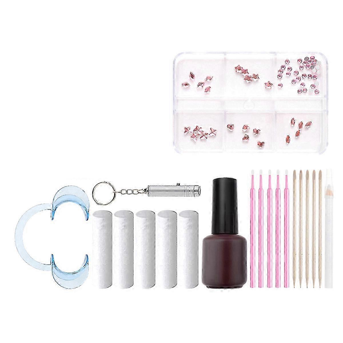 Dental drill tooth decoration set DIY tool Pink