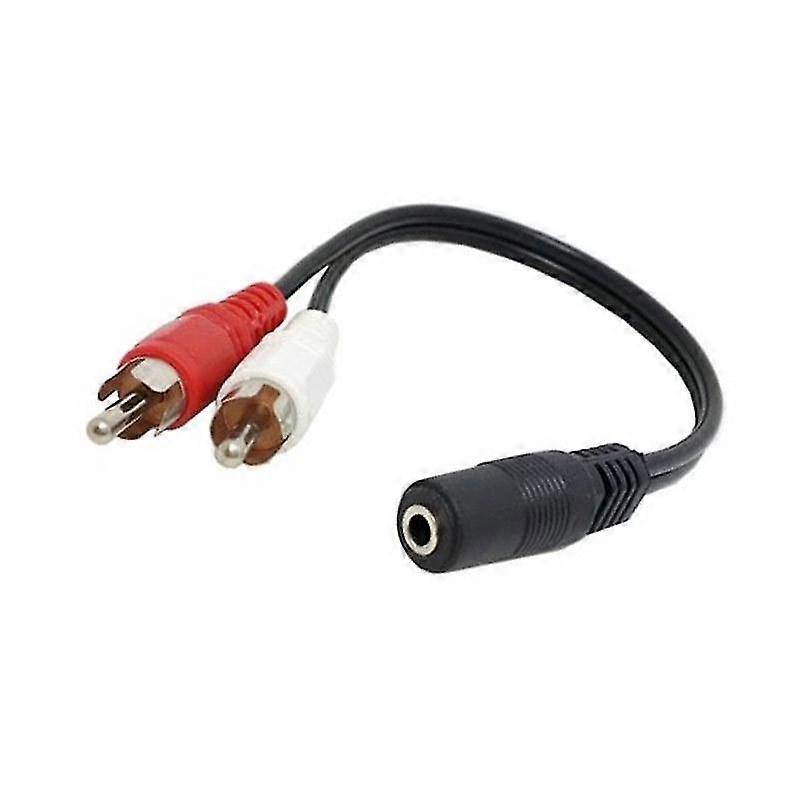 3.5mm one-to-two o cable stereo female to 2RCA cable computer speaker adapter cable