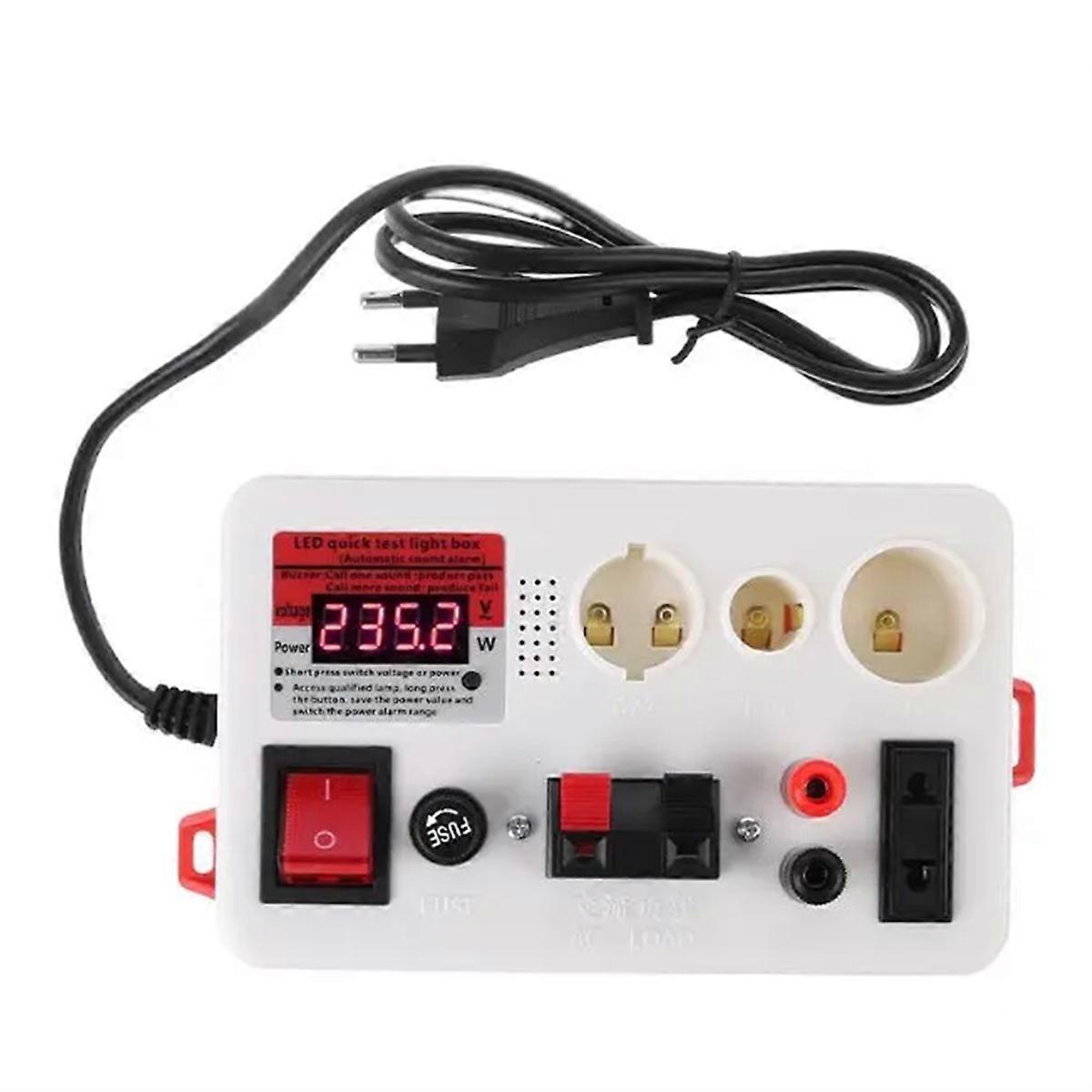 LED Fast Lamp Tester LED Light Lamp Voltage Power Tester EU Plug