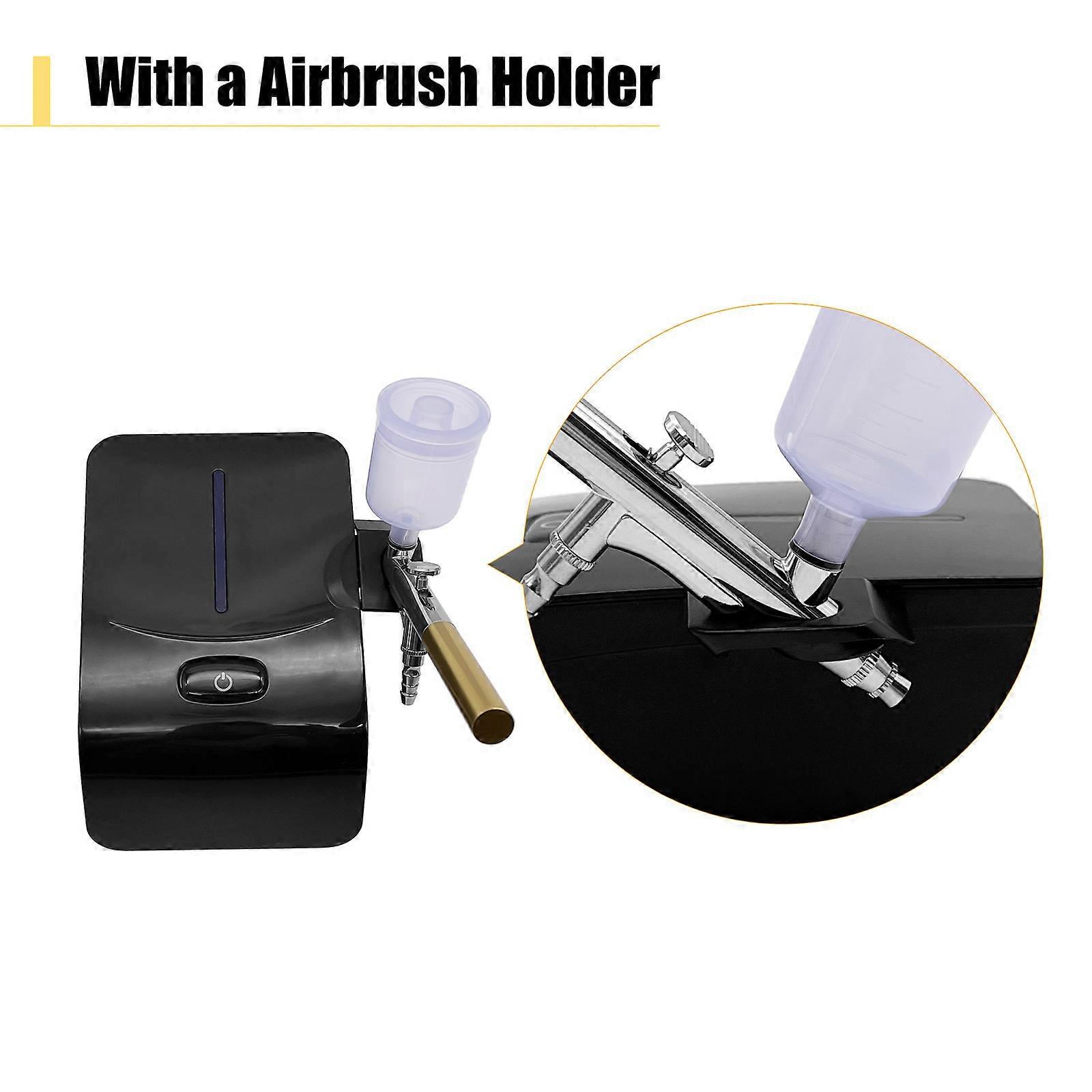 Multi-Functional Airbrush Kit 0.4mm Nozzle 25PSI 2 Paint Cups