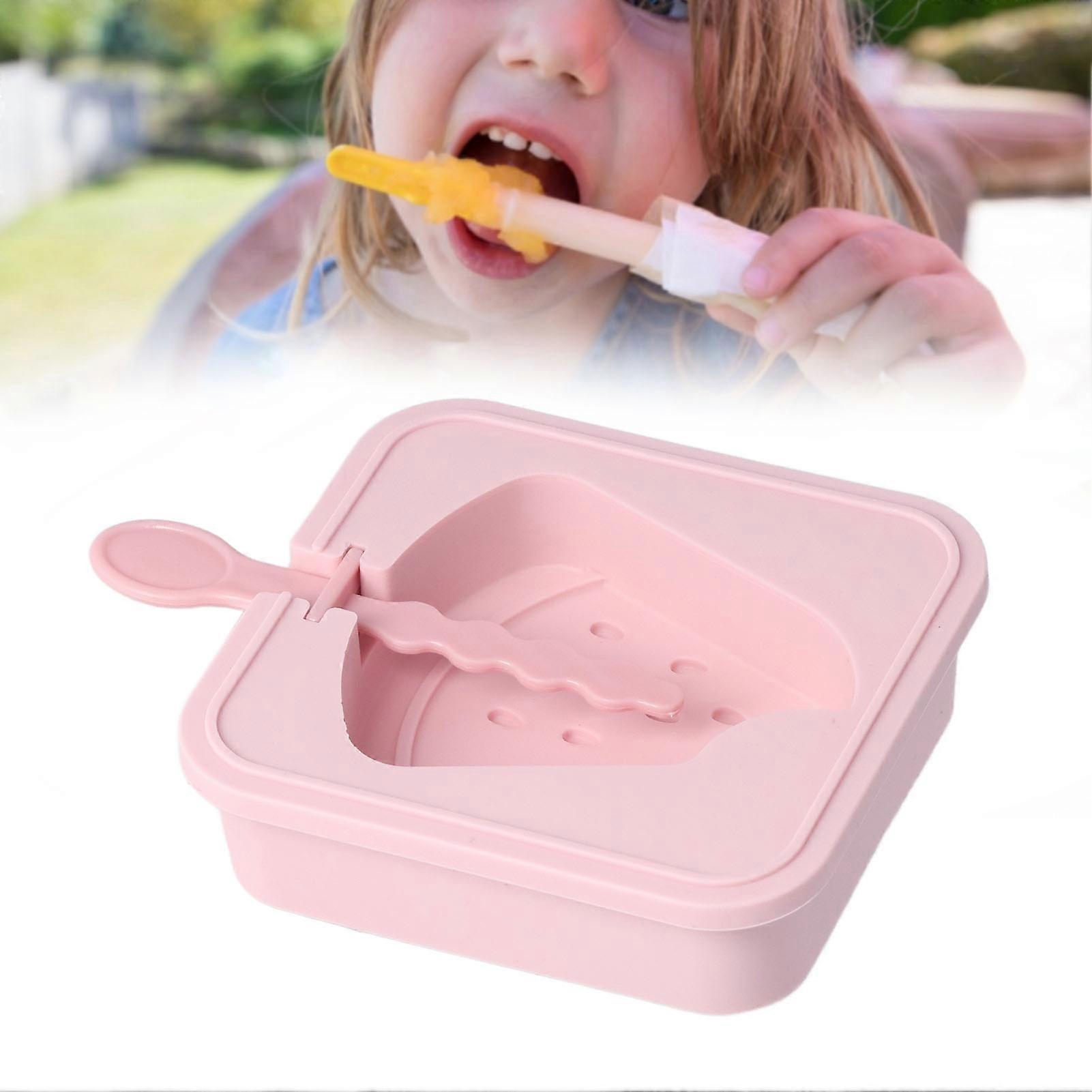 Reusable Silicone Popsicle Molds with Lid, Stackable Watermelon Design
