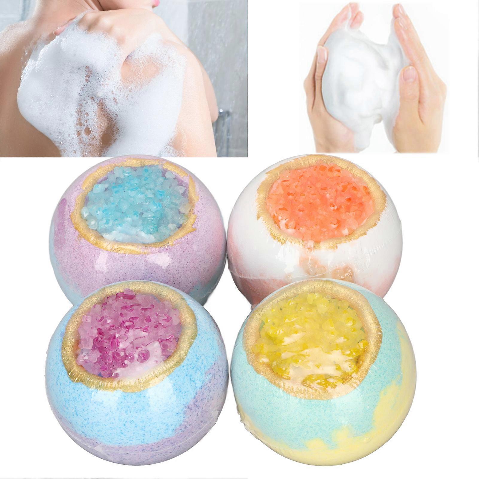 4pcs 100g Moisturizing Essential Oil Bath Balls with Ocean Scent