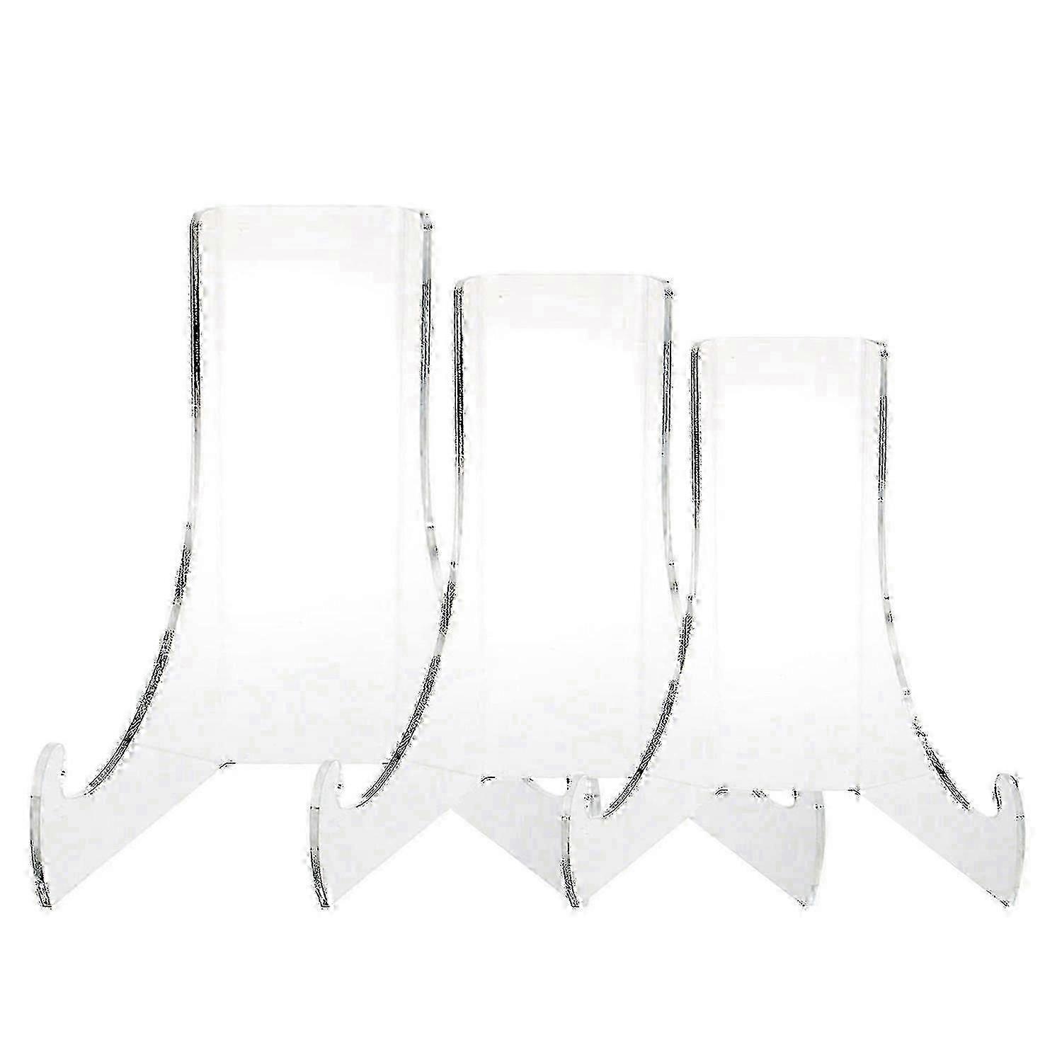 2025 Sturdy and Stable Structure Display Easels for 3 Pack Clear Plate Stands Ideal for Tea Cake Showcasing - JZ