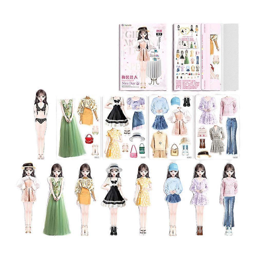 磁気ドレスアッププリンセスペーパードール女の子用磁気ドレスアップ人形