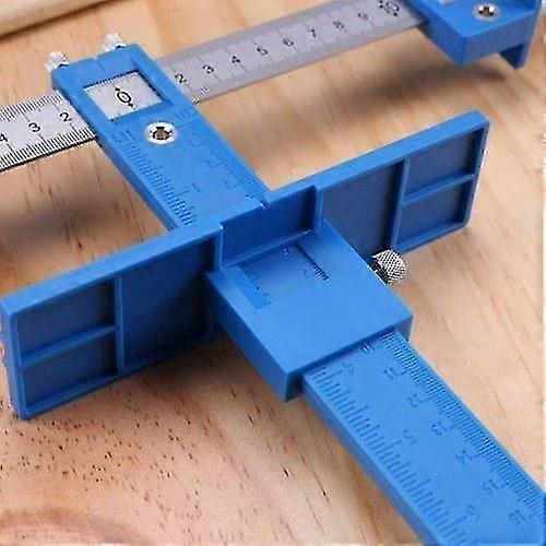 Woodworking Drilling Dowelling Hole Saw Adjustable Drill Locator Guide Tool (One side metric system