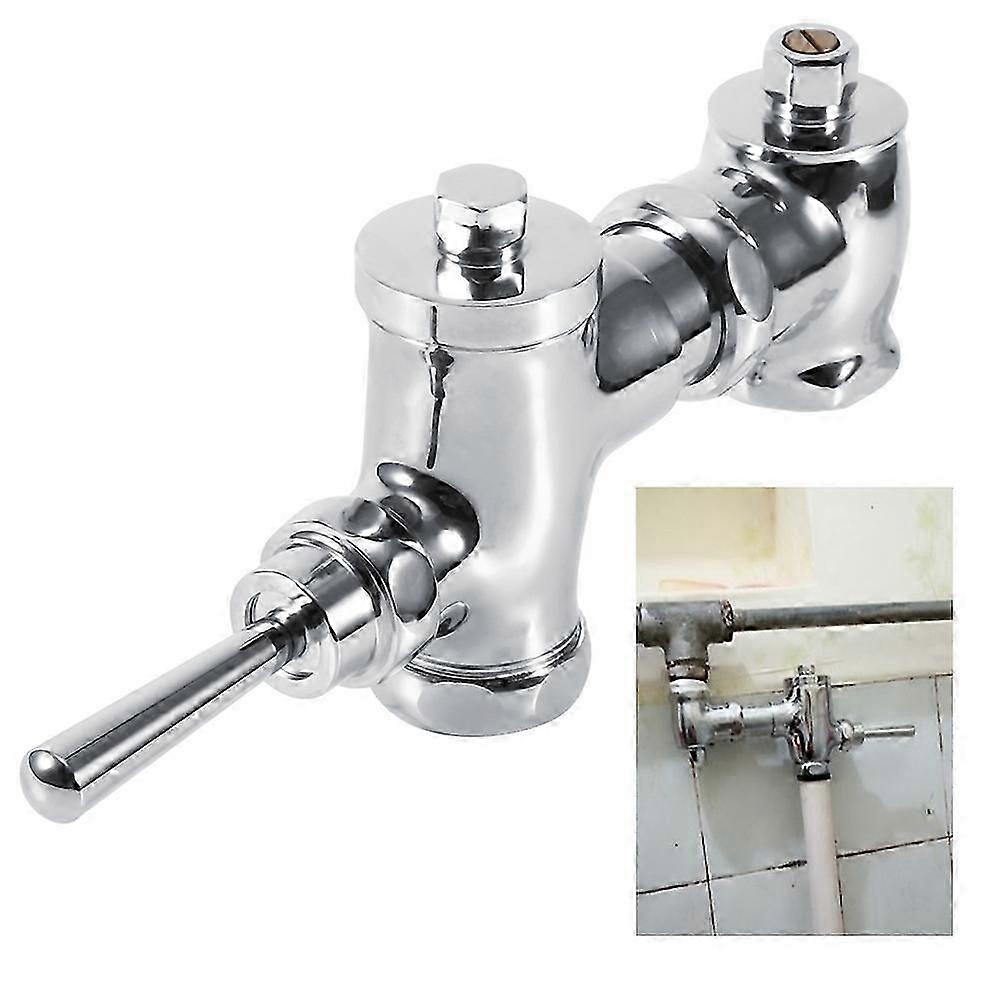 Retractable urinal flush valve for G1in, hand pressing type, 32mm pipe fitting