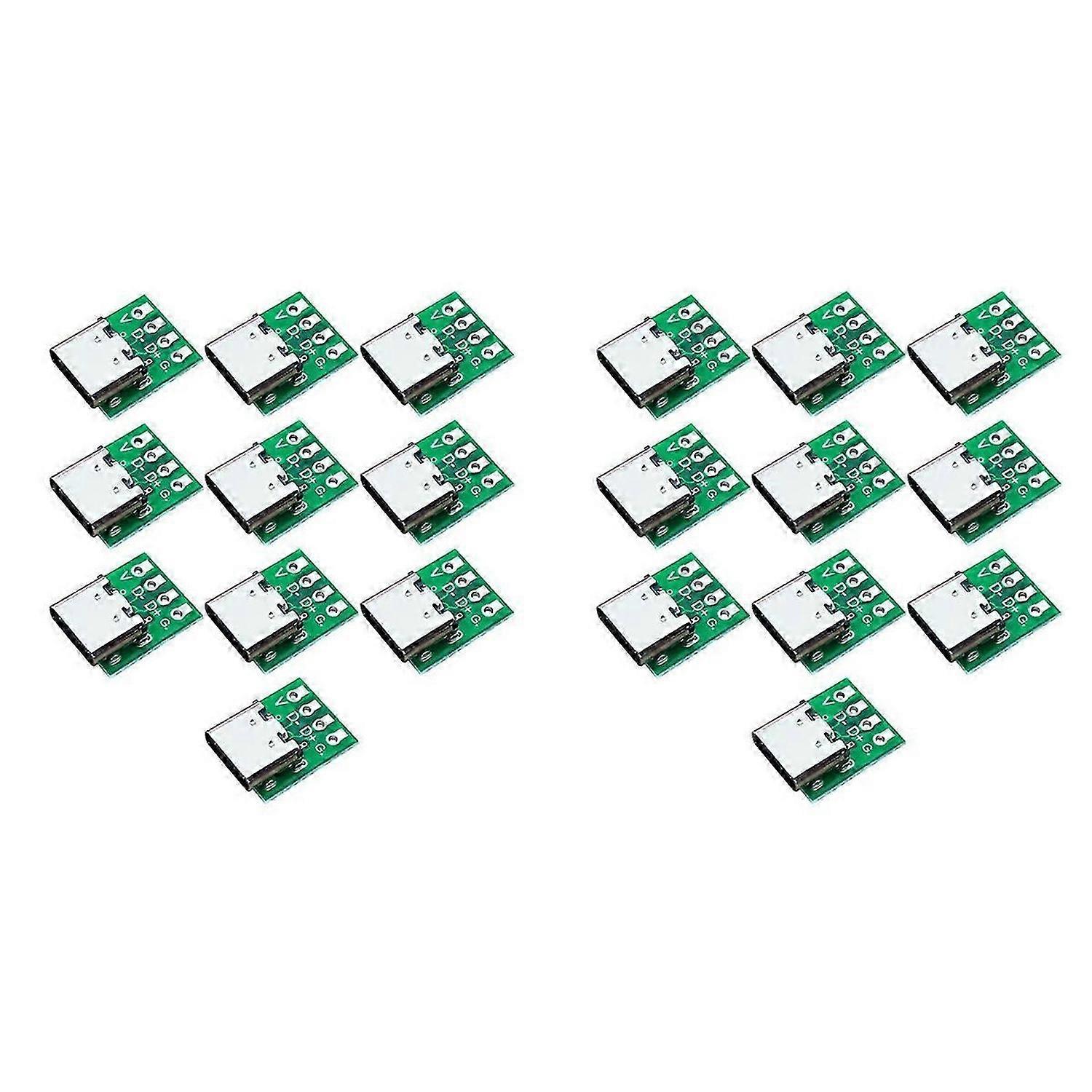 10 PCS TYPE-C USB3.1 16 Pin Female to 2.54mm Type C Connector