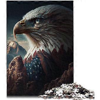 Jigsaw Puzzles for Adults Kids American Eagle Usa art 300 Piece Jigsaw Puzzles Wooden Puzzles for Adults and Kids Age 6 Years Up Impossible PuzzleWD25
