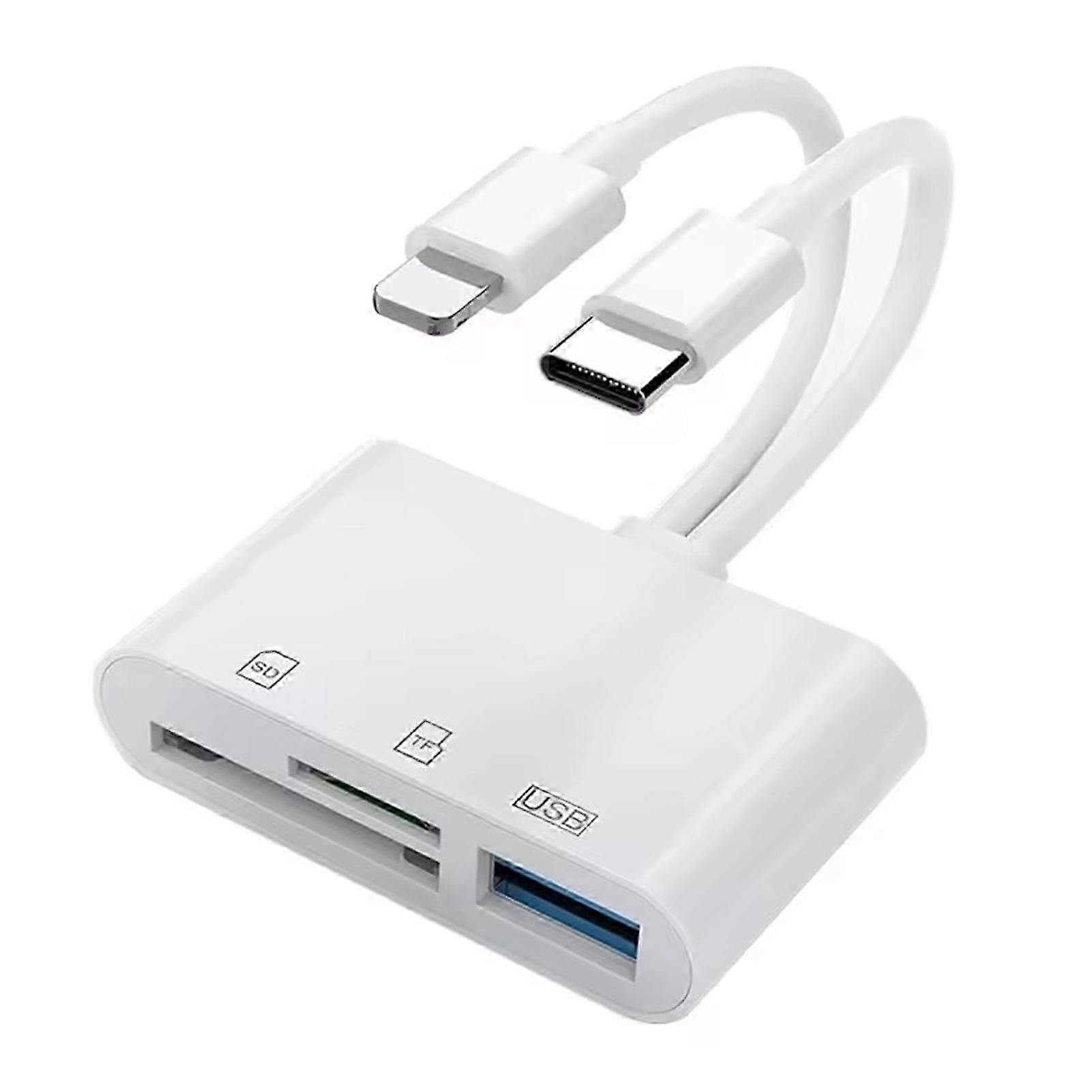 Lightning-Type C USB Plug Play Adapter Compact USB OTG Converter for Professional Photographer's Field Assistant