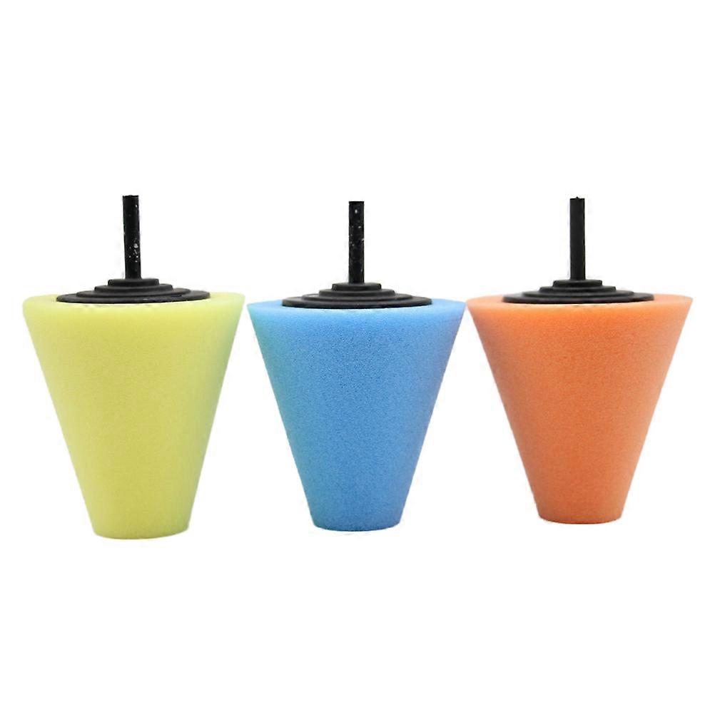 Cone-Shaped Sponge Pad Buffing Sponge Pads for Car Use Orange