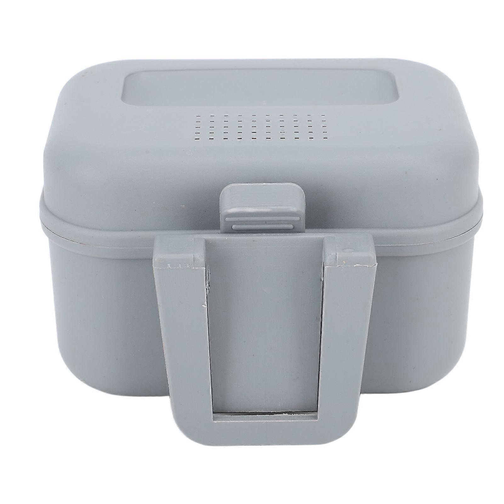 Angeln Lebendköderbox Angelköderstation Kunststoff Wasserdichter Wurmköderhalter Hitzebeständiger Lebendköderbehälter Grau S