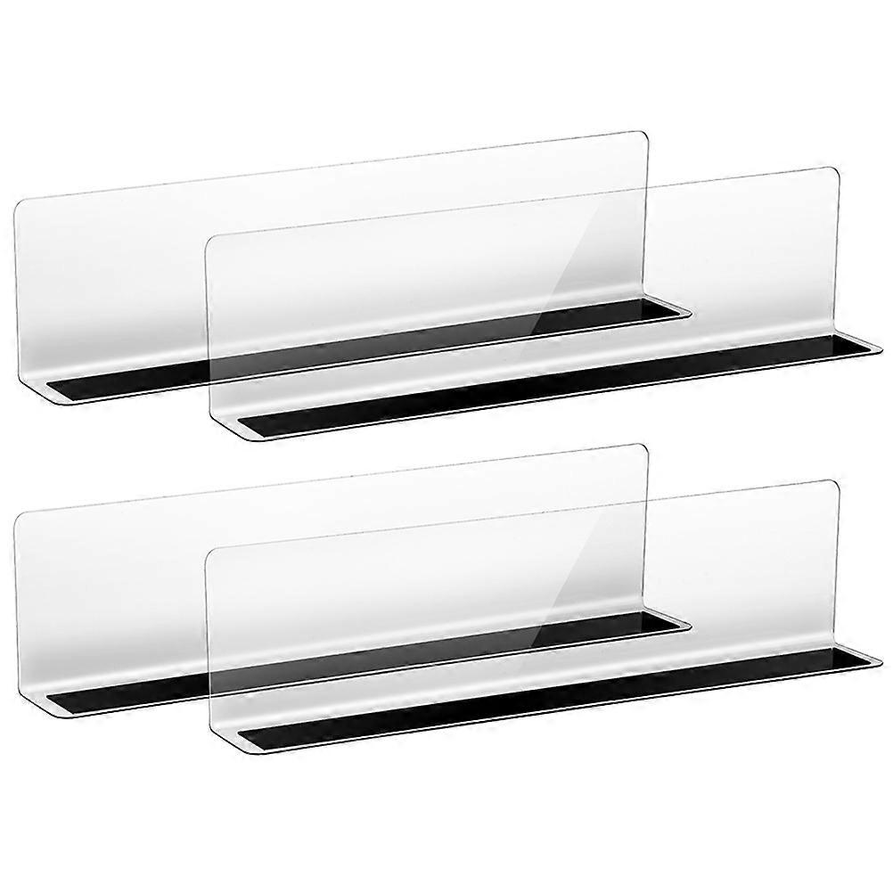Clear Closet Dividers L Shape for Storage Rack Transparent Pvc Material for Magnetic Stability 4Pcs