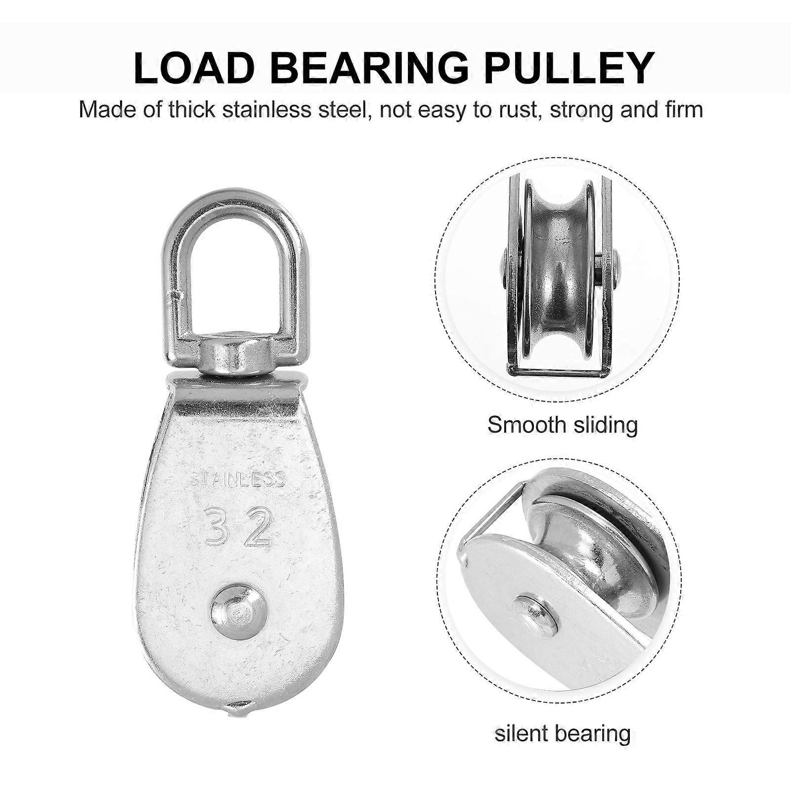 Swivel Lifting Pulley Wire Rope Crane Pulley Block for Outdoor Use 1Pcs