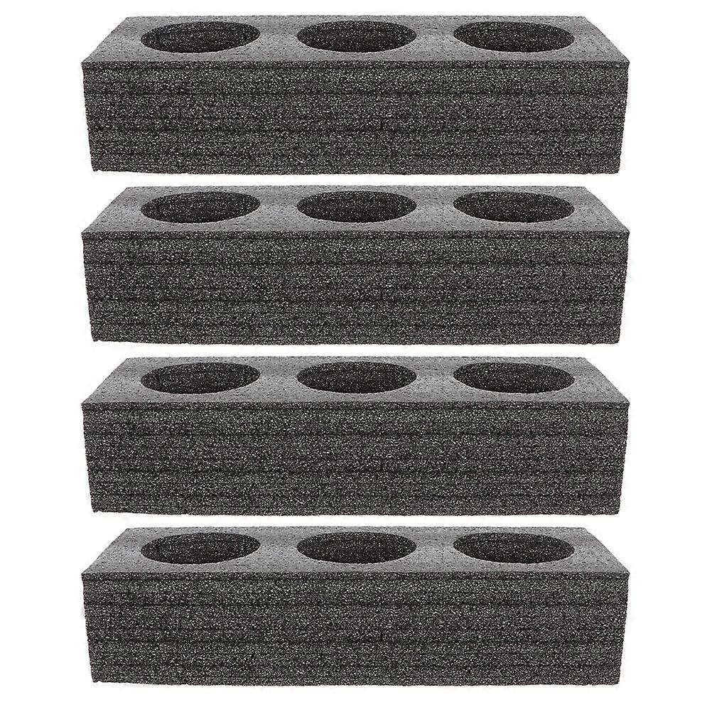 4個のミルクティーカップホルダー3穴ポータブルコーヒーカップ飲料パッキングツール