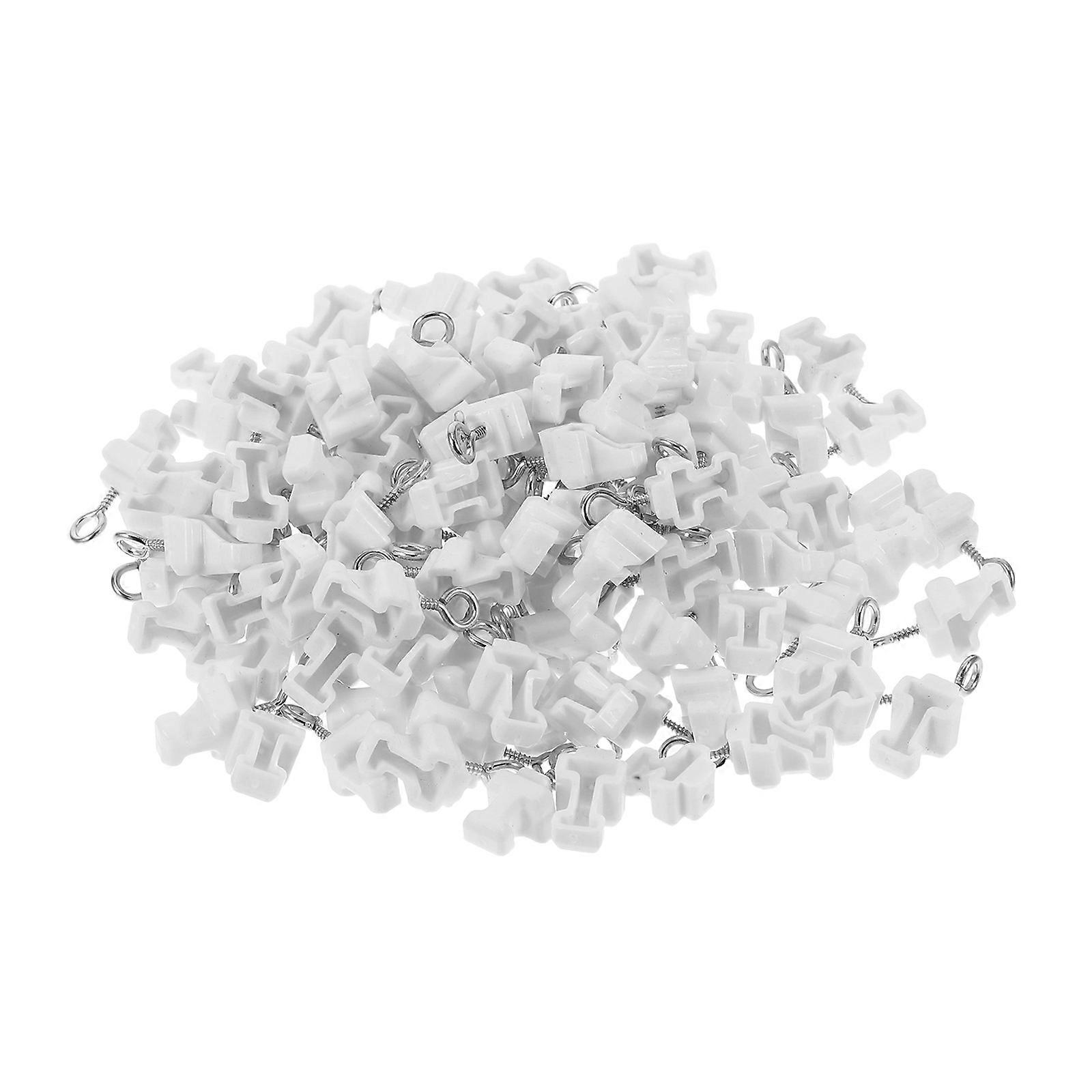 Beige Curtain Track End Stops Plastic Curtain Track Fittings 120Pcs Set