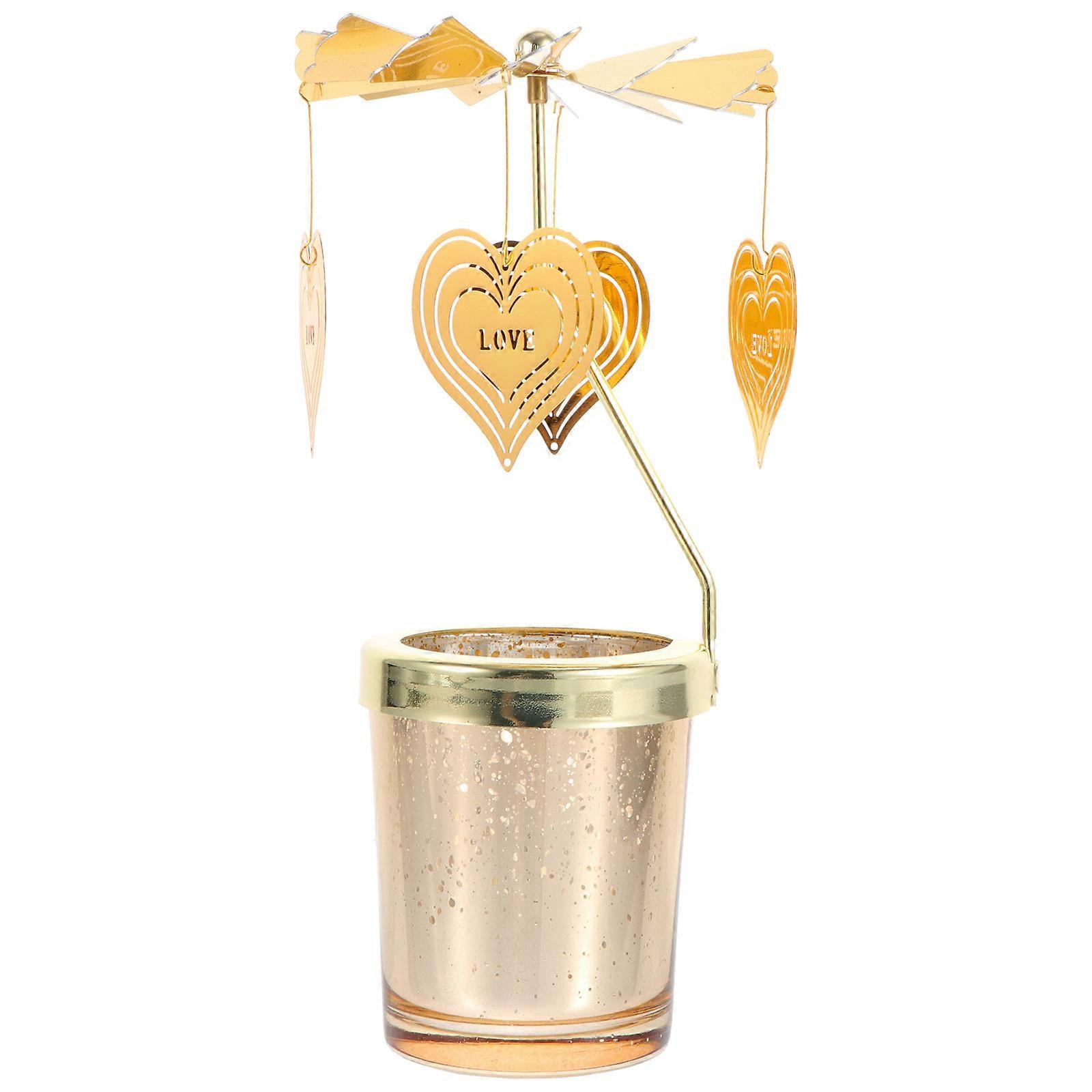 Romantic Candleholder for Table Decoration Rotating Candlestick