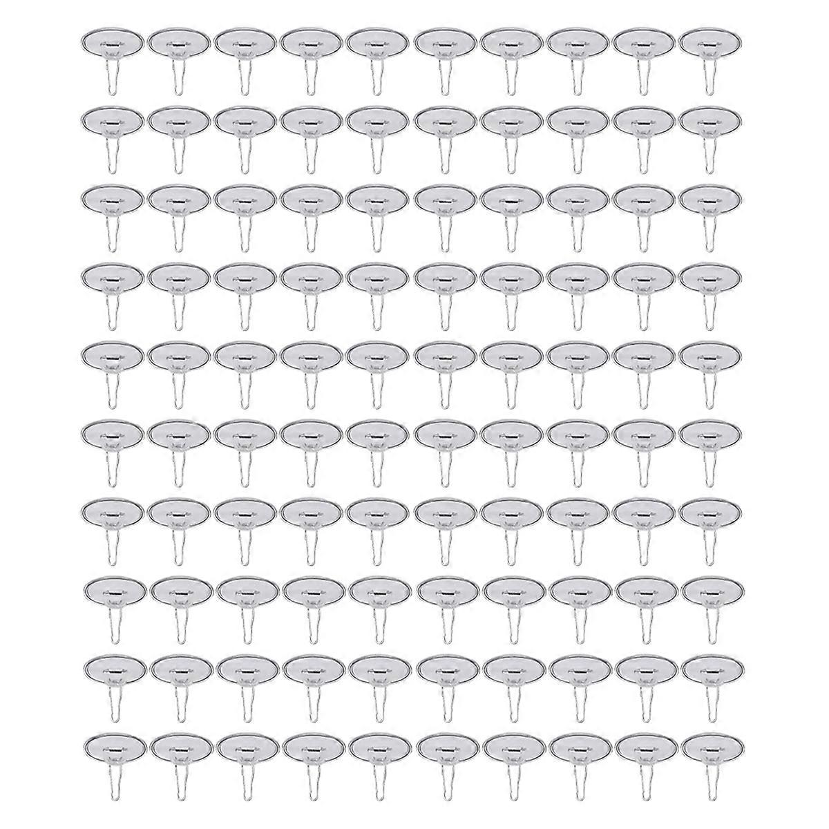 100Pack Ceiling Hooks Adhesive Removable Wall Hanger