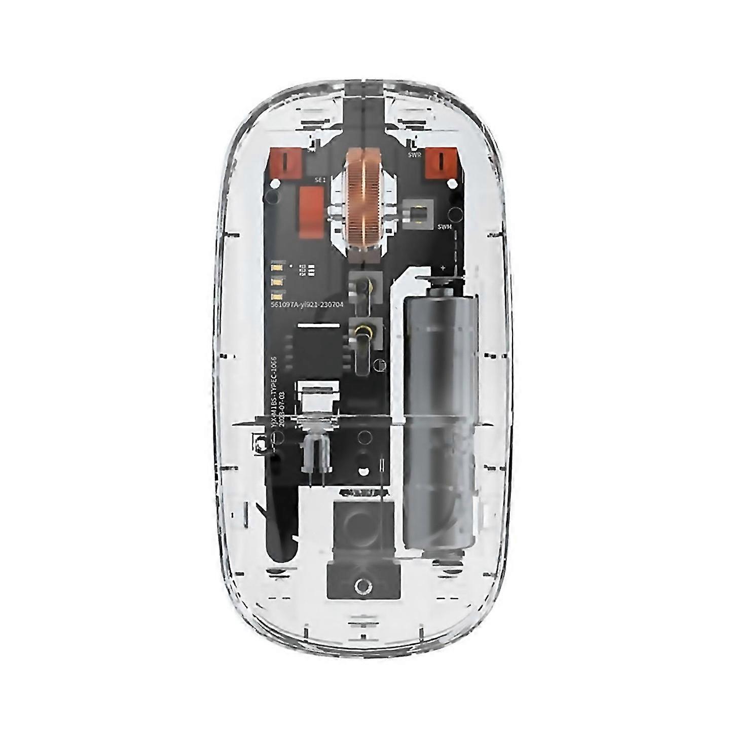 For Transparent 2400dpi Bluetooth Mouse Rechargeable Orange