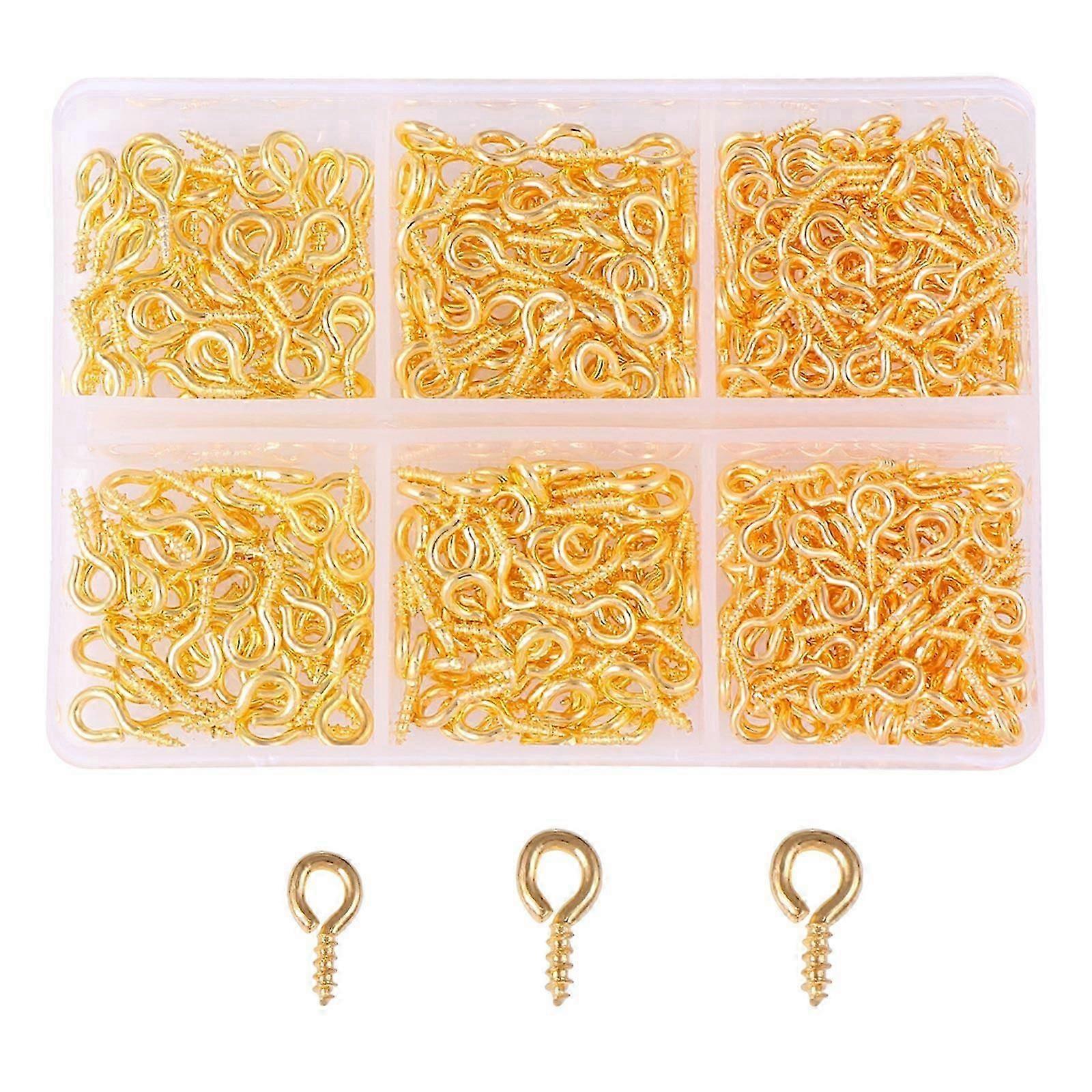 200Pcs Small Eye Pin 3 Different Size Screw Eye Pin Hook for Jewelry Making Findings and Pendant Beads Art Craft silver myi