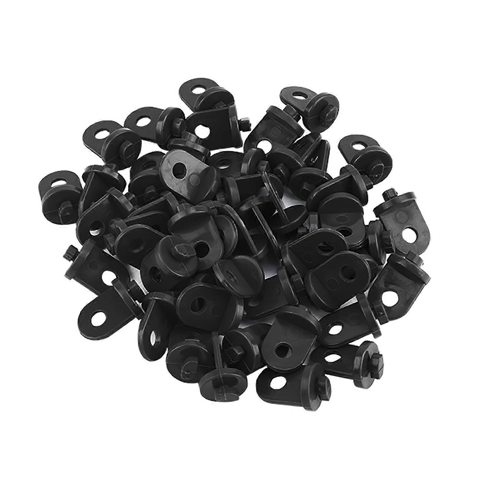 50 Pcs Plastic Greenhouse Hooks (Black)
