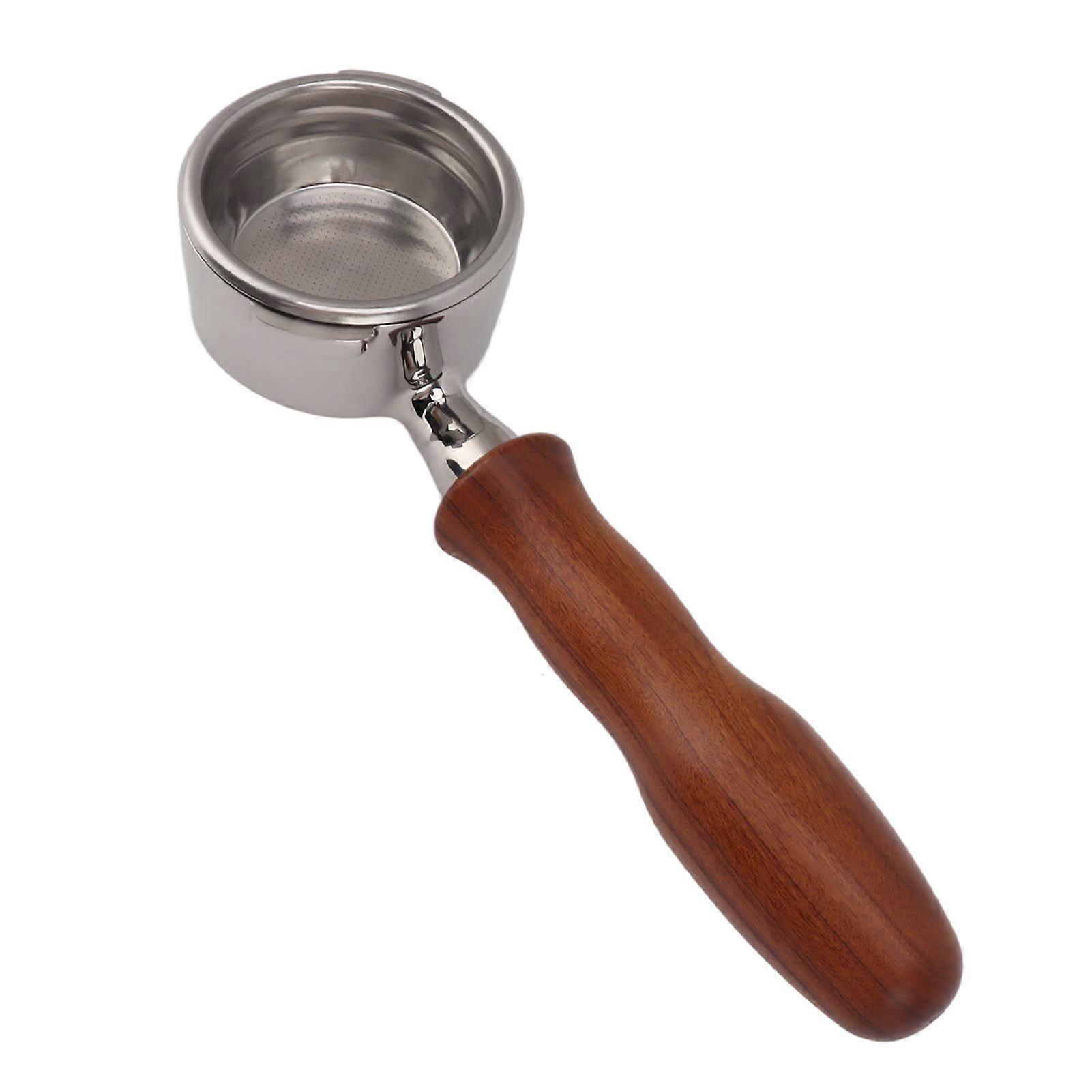 58mm Bottomless Portafilter with 2 Ears Solid Wood Handle Coffee Portafilter for GAGGIA for BABY for CLASSIC D Red Acid Branch