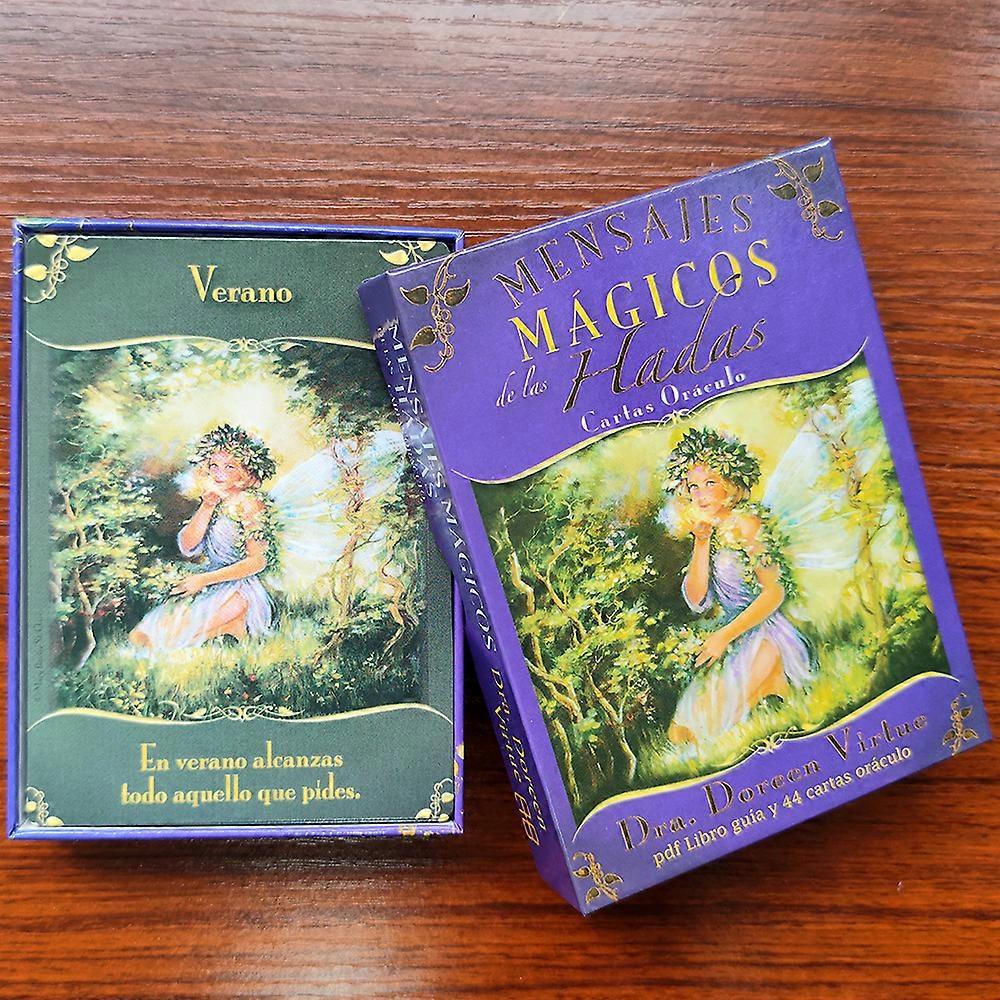 NEW 12x8.7CM oracle in Spanish Magical Messages from the Fairies Oracle Cards:A 44-Card Deck with Keywords with oracle in Box