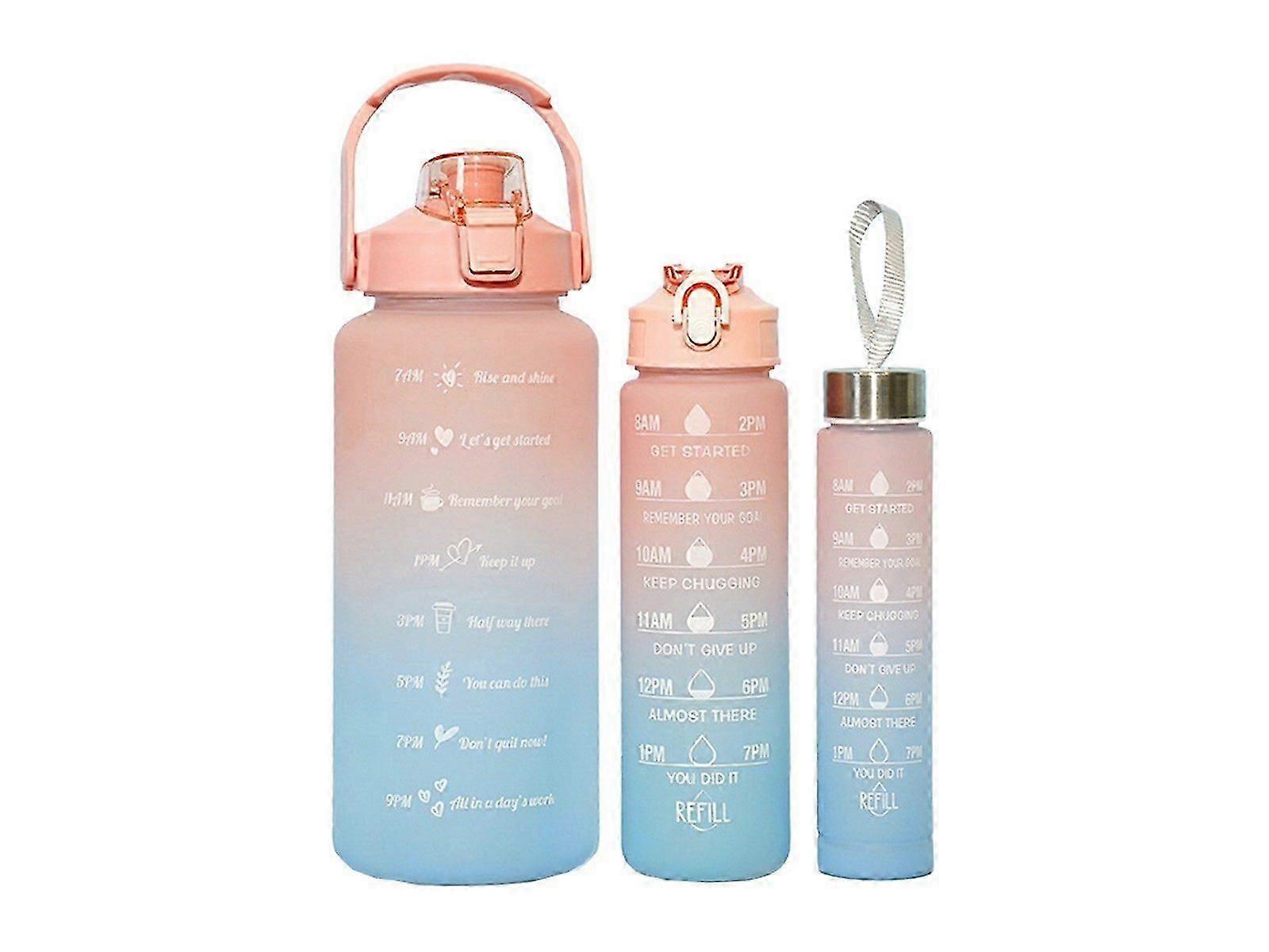 Transparent Motivational Water Bottles with Time Markings