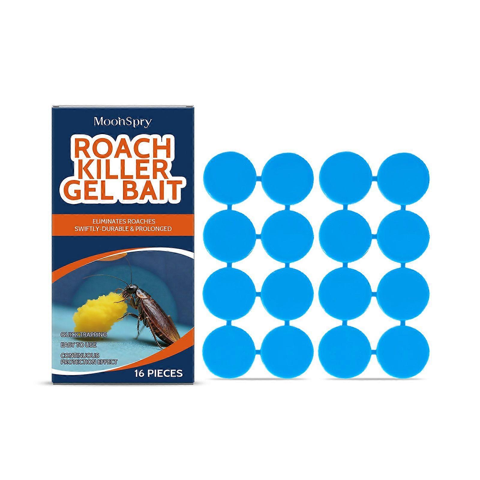 16PCS Roach Killer Gel Bait, Roach Repellent Indoor, Roach Bait Station for Quick Elimination of Indoor Roach Nests, Suitable of Roaches