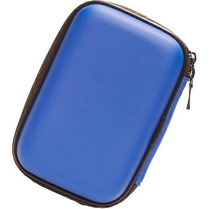 Shockproof Zippered External Hard Drive Case Bag Cover - Blue