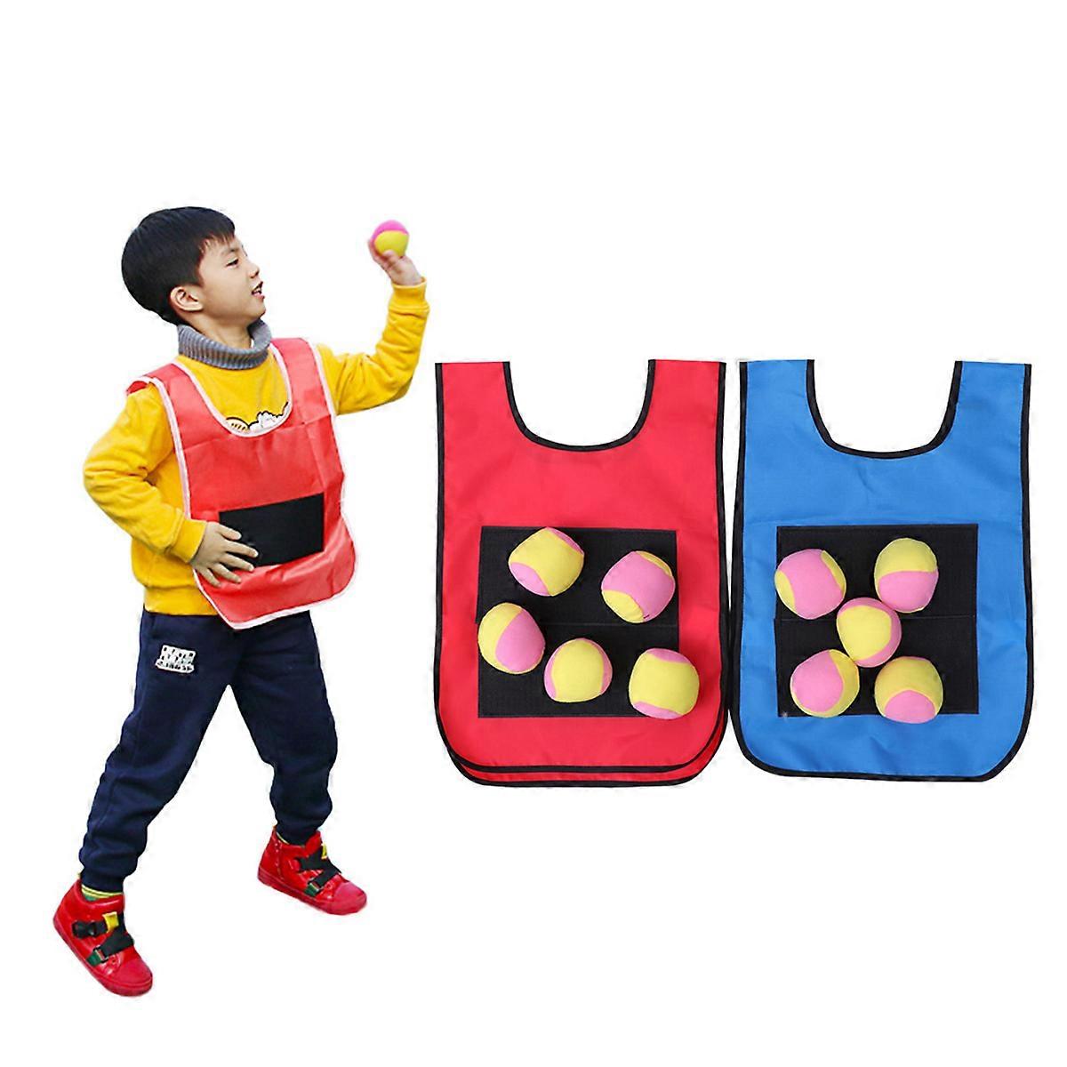 Sticky Ball Vest for Kids Viscous Jersey Vest with 3 Random Balls
