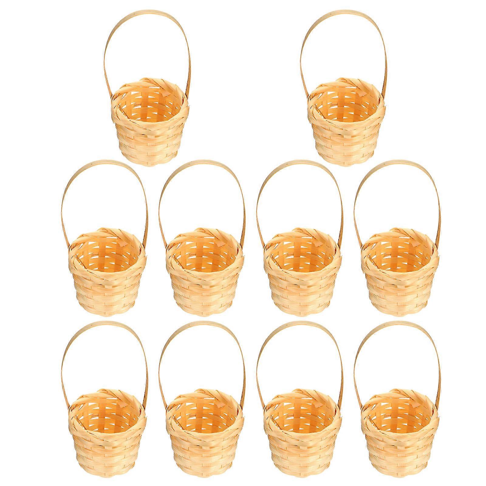 Bamboo Flower Basket Storage Holders for Home Use 60Pcs Multi-Purpose