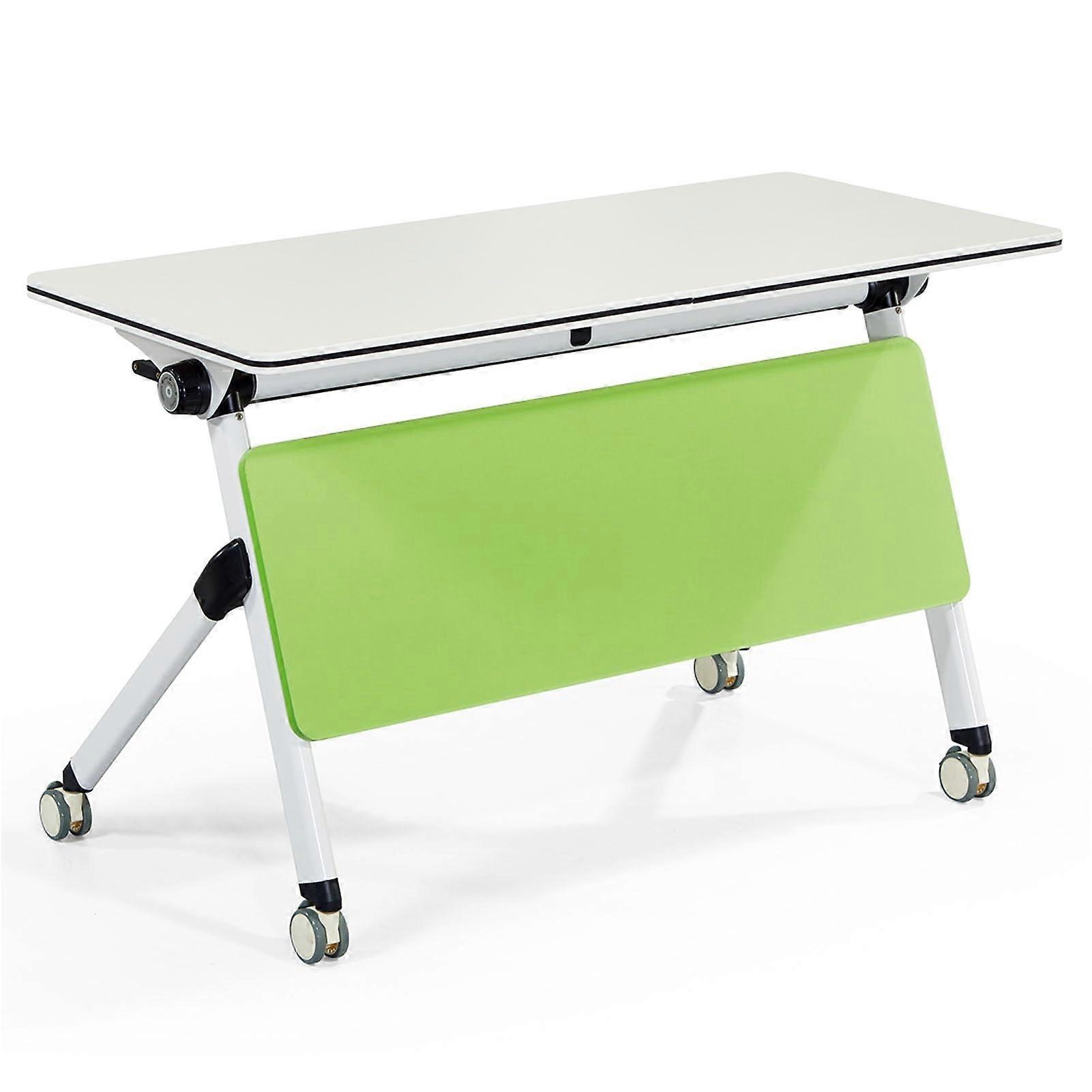 4ft 5ft 6ft Folding Mobile Conference Table With HeavyDuty FoldInHalf Flip , 300 Lb Load, 180cm L x 60cm W