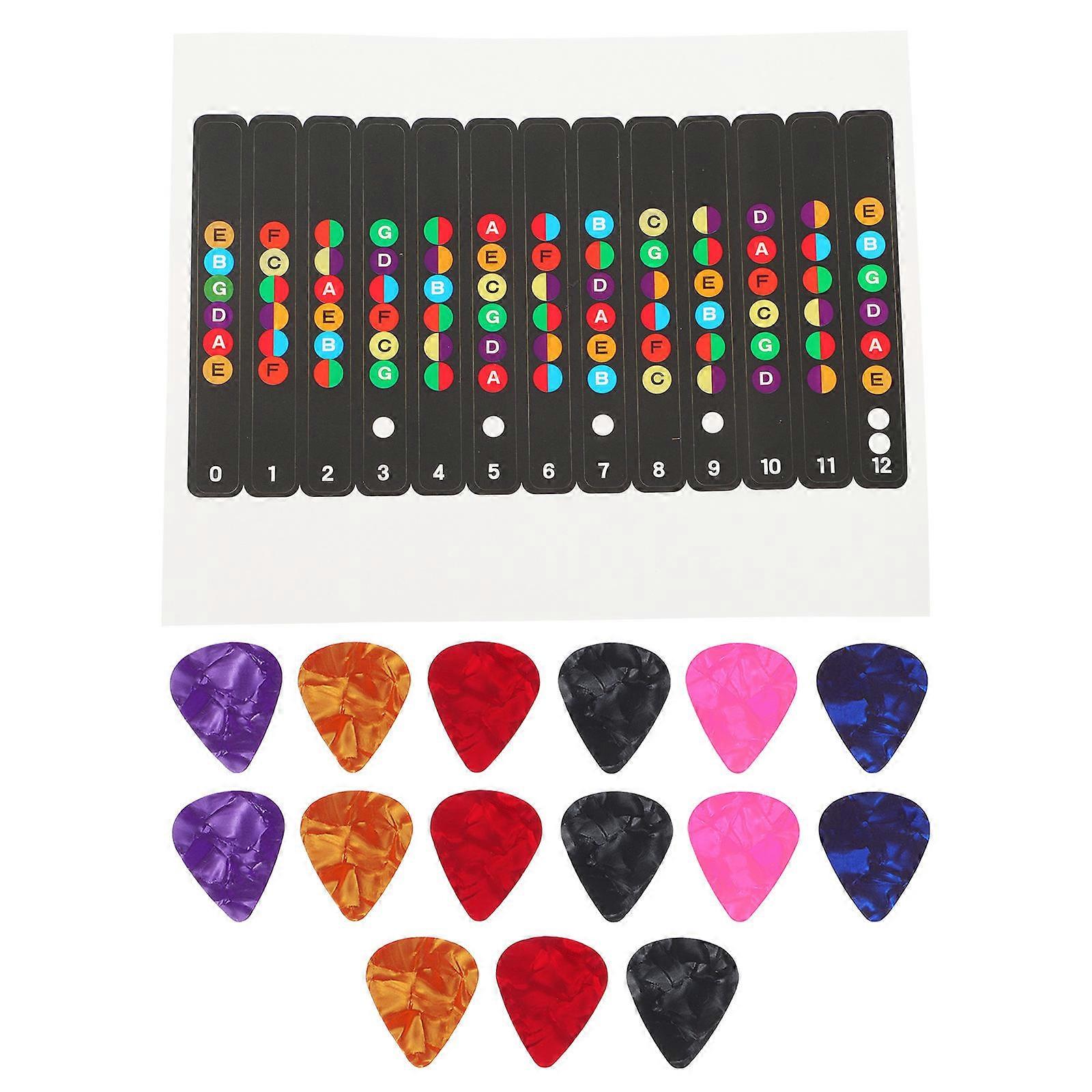 Guitar Picks Guitar Pick Set Practice Tool PVC Material 15 Picks per Set 3 Sets