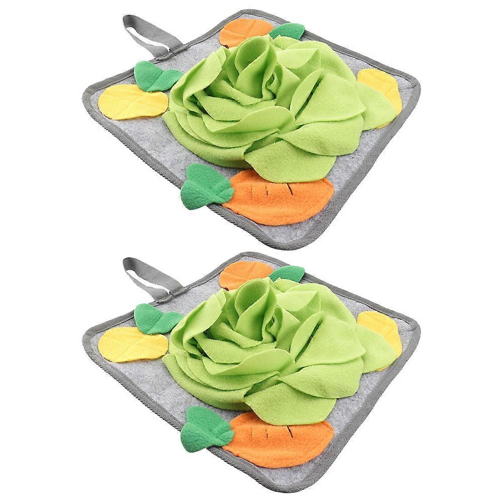 Rabbit Snuffle Mat for Slow Feeding 6Pcs Green Pet Snuffle Pads Toy