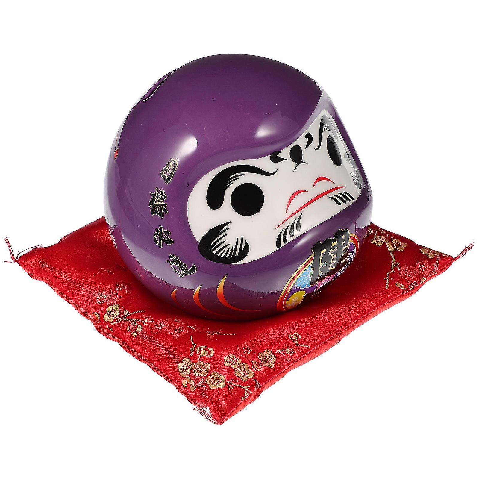 Money Saving Box Decoration 4Pcs Purple Dharma Pattern