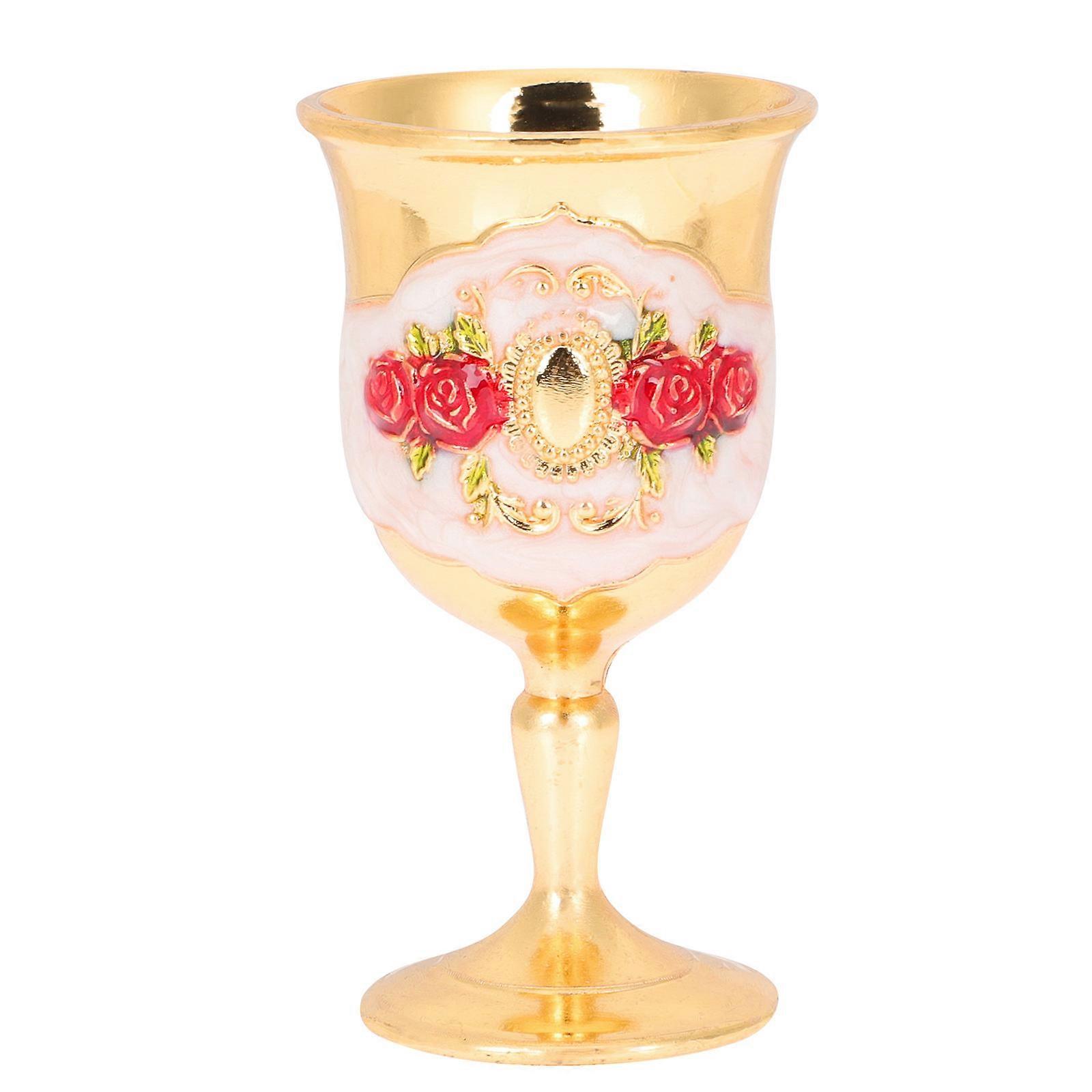 Vintage Zinc Alloy Wine Goblet for Party Retro Style Liquor Cup