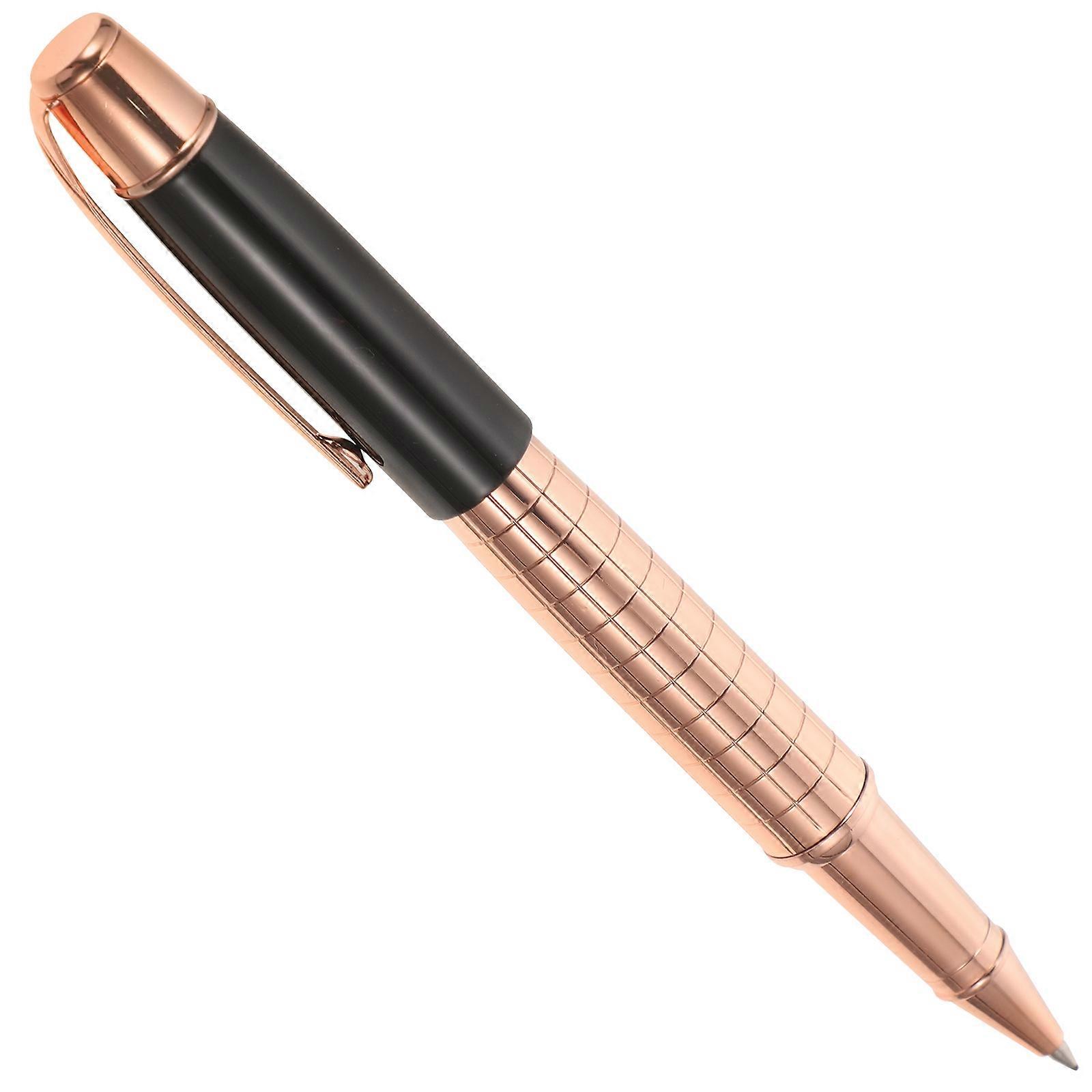 Portable Metal Pen with Replaceable Refill for Classmates Students Featuring Rose Gold 1Pcs