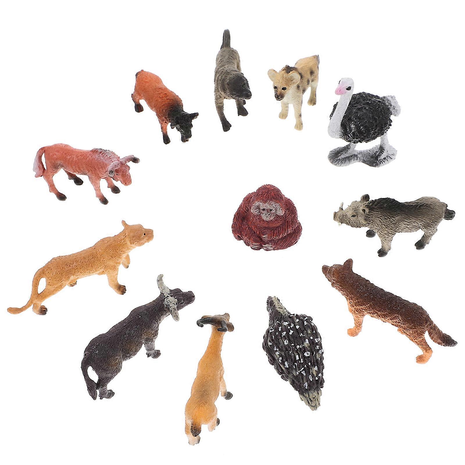 African Wildlife Animal Figures Toys For Young Science Enthusiasts 24 Pcs Assorted Color Educational Tool