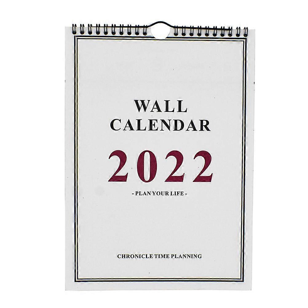 Hanging 2022 Wall Calendar Practical Note-Taking Calendar for Home Use 2Pcs