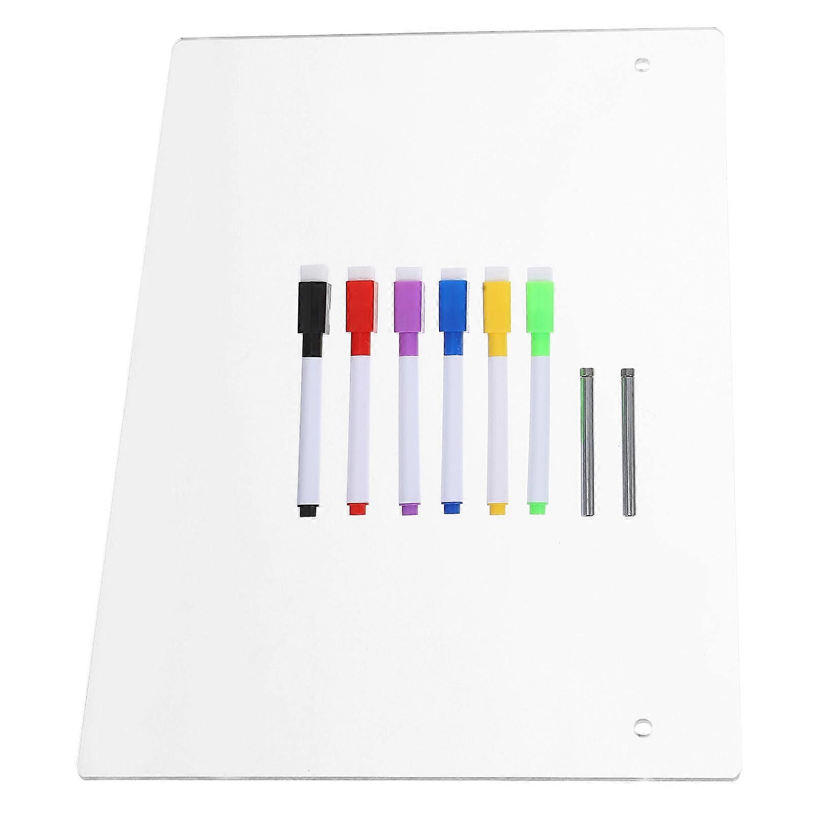 Acrylic Board To Do List Board For Family Communication 30X20CM Transparent Erasable 1 Set