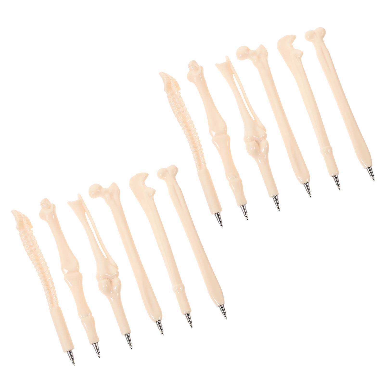 Novelty Bone Shape Ballpoint Pens for Writing Use 24Pcs Black Ink