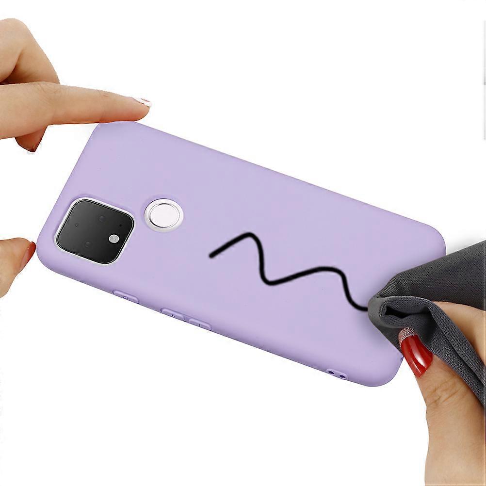 Silicone Phone Shell Compatible With Pixel 5 Protective Phone Case For Everyday Use Lavender Elegant 1Set