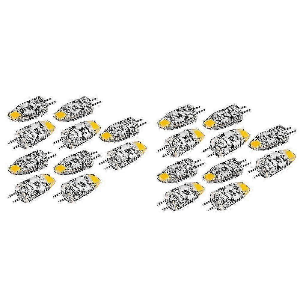 20x G4 Led Birne 12V DC Dimmbare Cob Led G4 Birne 1.5w 360 Abstrahlwinkel zu ersetzen 15w Halogenlampe (wa