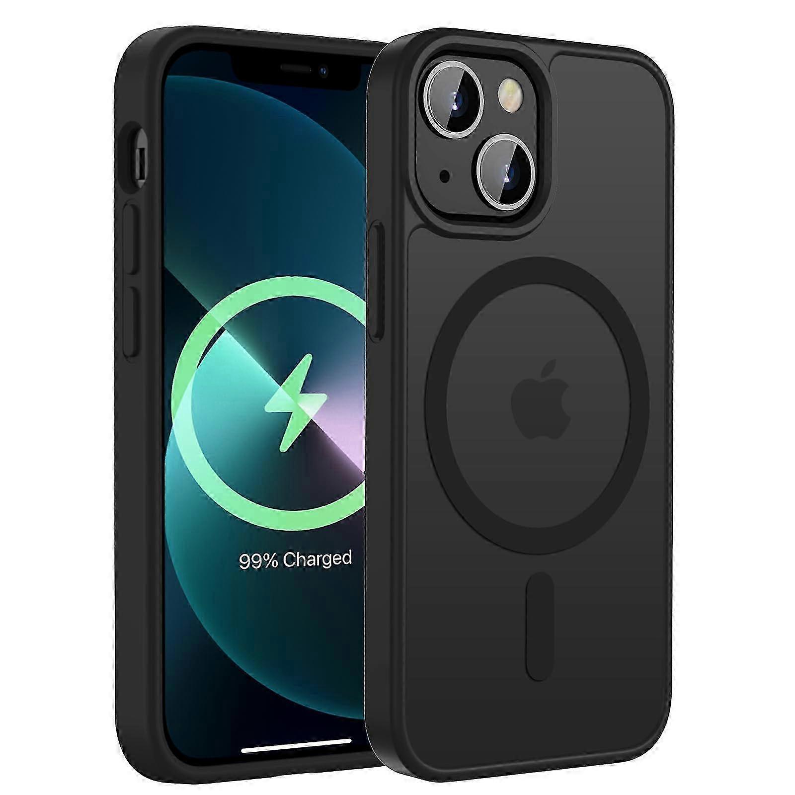 2025 iPhone 12 Mini Case, iPhone 13 Mini Case Compatible with MagSafe Magnetic Thin Cover Black